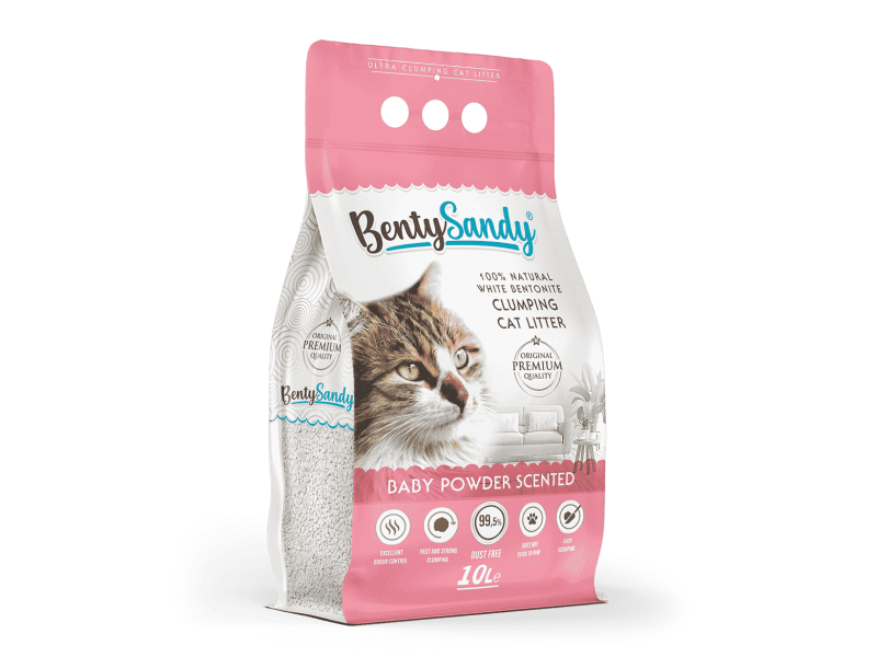 Baby Powder Scented Cat Litter 10 Lt