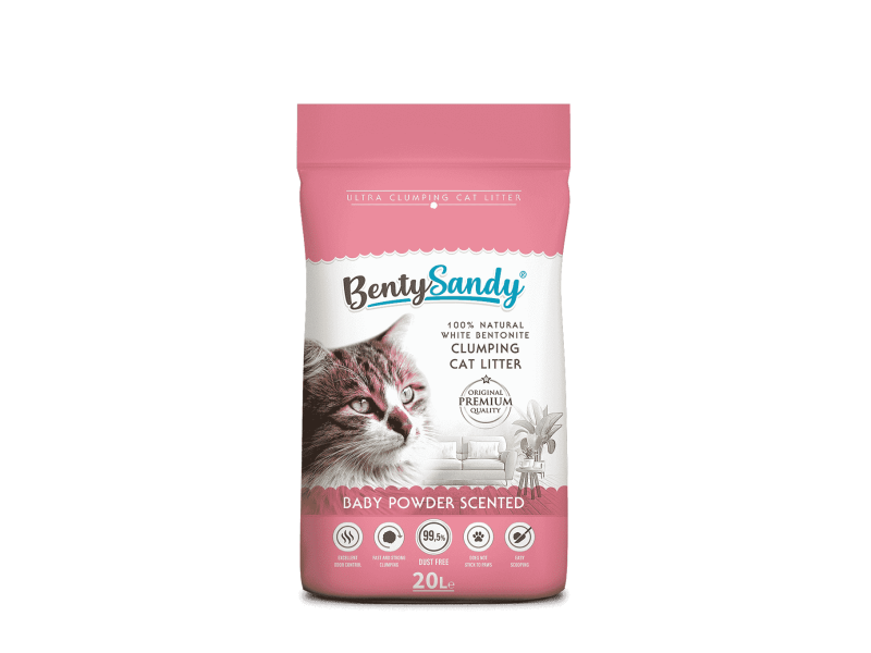 Baby Powder Scented Cat Litter 20 Lt