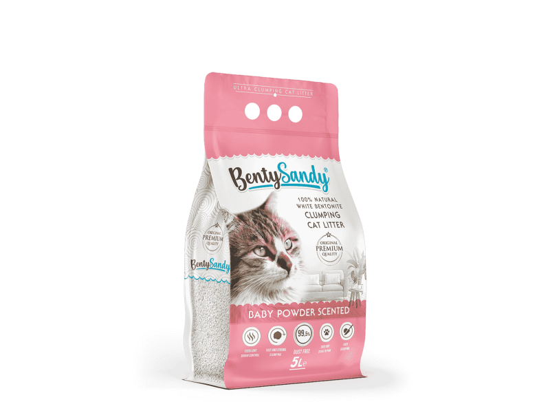 Baby Powder Scented Cat Litter 5 Lt